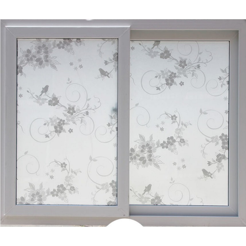 Cuộn 5m x 60cm rộng decal pvc dán kính mờ nền trắng mờ lk555