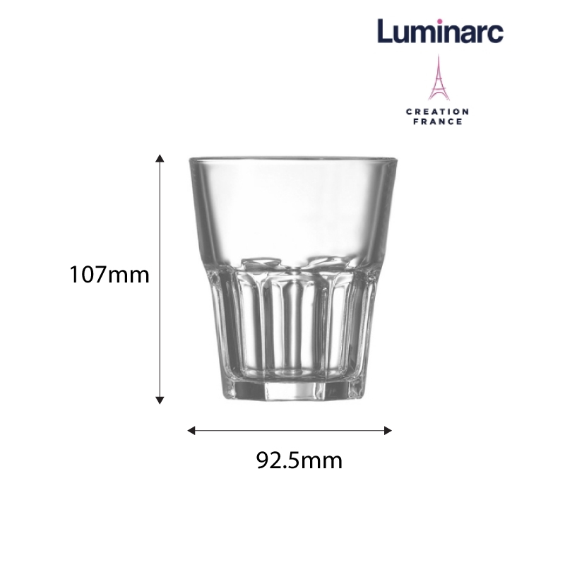 Bộ 6 Ly Thuỷ Tinh Arcoroc Thấp Granity 350ml - LUGRN1390