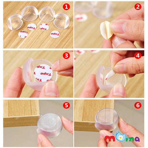 Set 2 miếng bọc cạnh bàn silicon an toàn cho bé