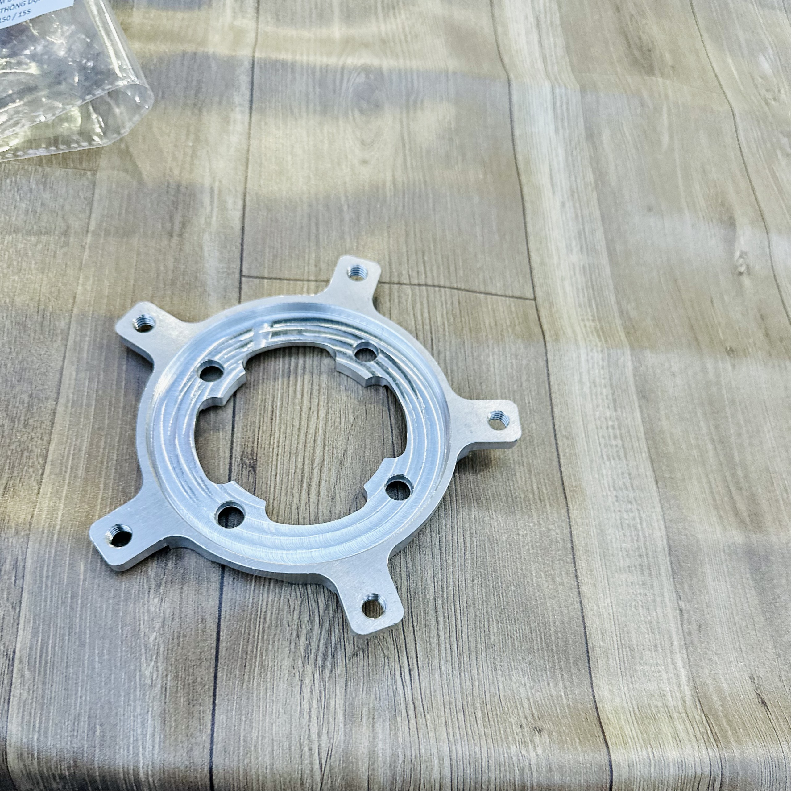 Lòng đĩa nhôm cnc ex150/155 4 lỗ ra 5 lỗ zin 245mm