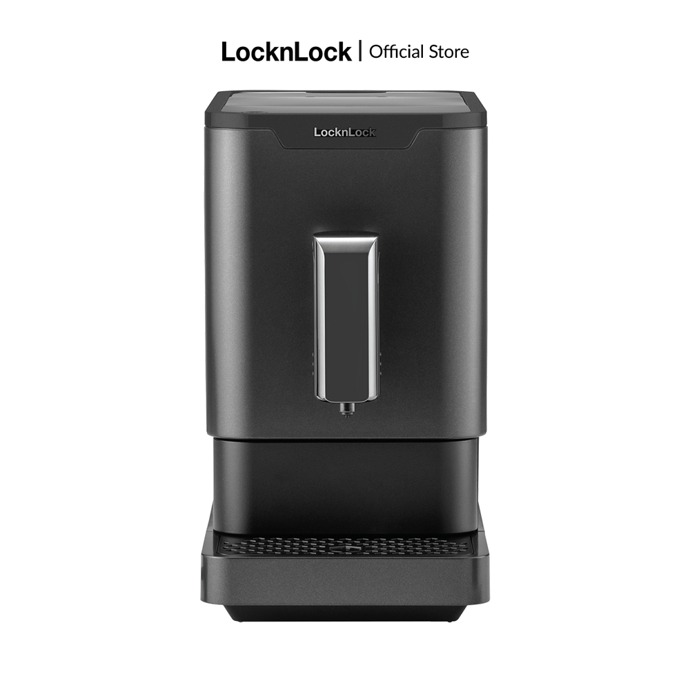 Máy pha cà phê Lock&Lock Espresso Coffee Machine EJC636 Màu đen/Bạc - 5 cấp độ xay, Công suất 19BAR cực mạnh, cảm ứng- Hàng chính hãng