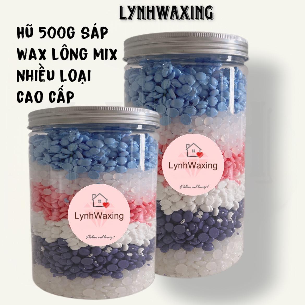 Sáp wax lông 500g sữa dừa mix nhiều dòng sáp - tẩy lông cao cấp siêu bám siêu sạch siêu bám lông Lyihome