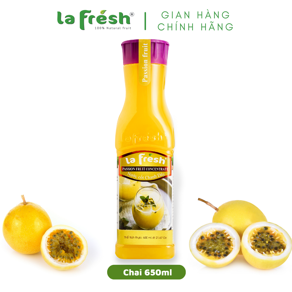 Nước Cốt Chanh Dây Lafresh Đà Lạt Chai 650ml