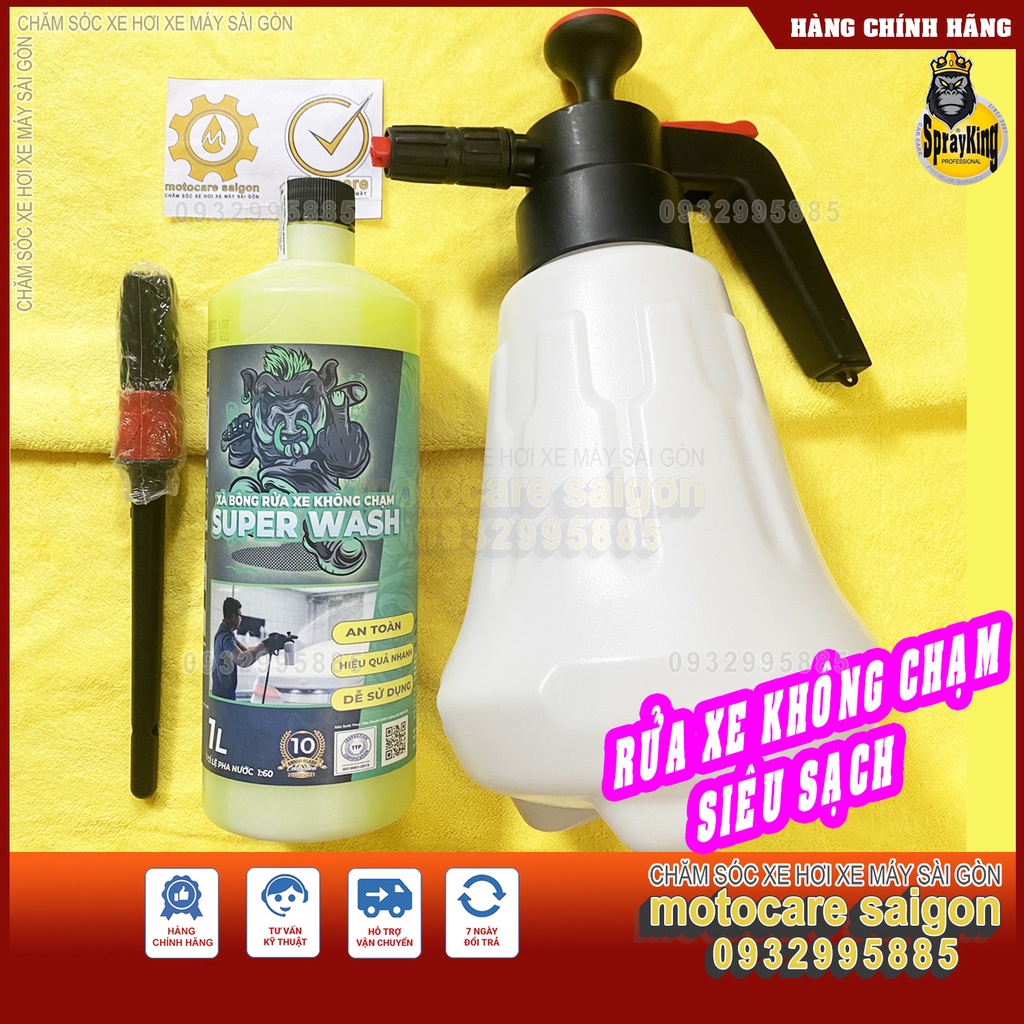 Xà bông rửa xe không chạm , nước rửa xe không chạm sprayking+bình xịt bọt tuyết rửa xe tại nhà