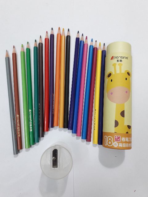bút chì 18 màu 1 ống