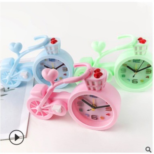 HOT SALE Đồng hồ báo thức để bàn hình xe đạp siêu cute