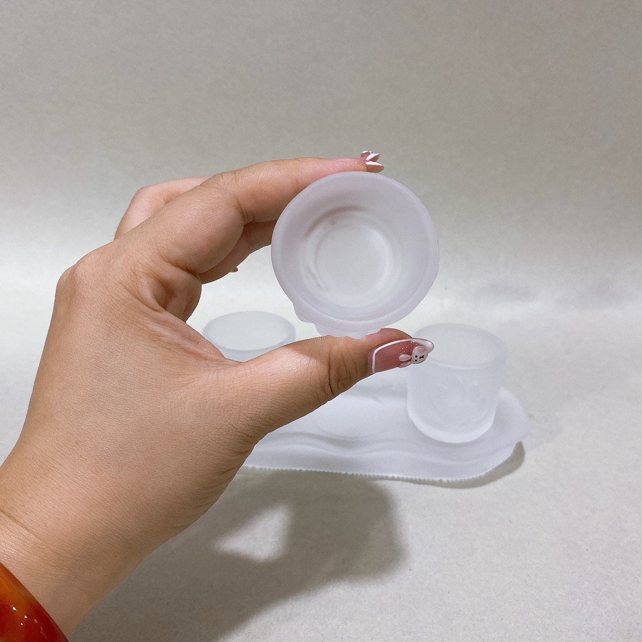 The Three Cups of White Lapis Lazuli Worship Water