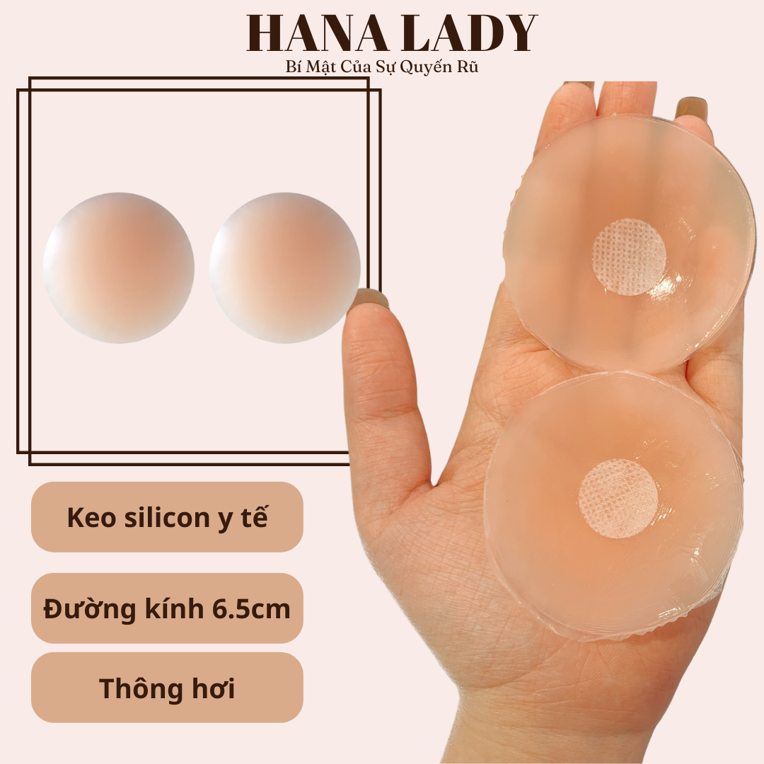 Miếng dán ngực, dán ti nhũ hoa silicon, miếng dán núm ti, dán vú thông hơi cao cấp DT05.