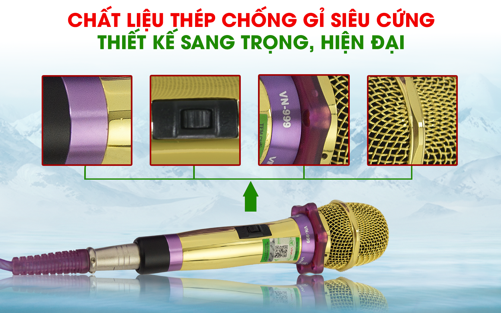 Micro karaoke có dây VinaKTV VN-999