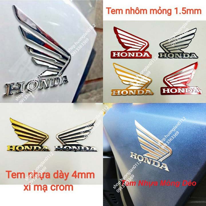 Tem xe máy Honda Cánh Chim giá 1 cặp 2 cánh