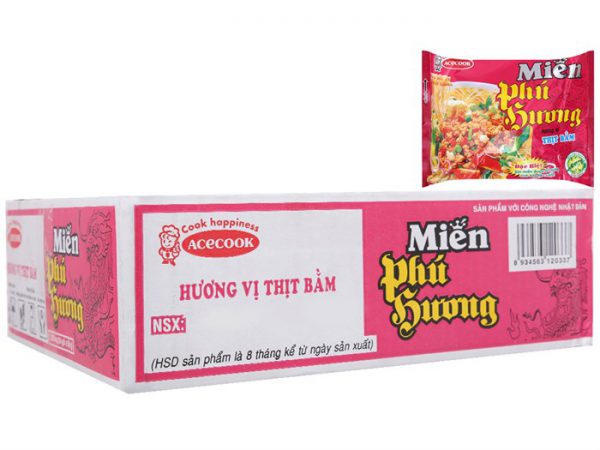 (Thùng 24 gói ) Miến Phú Hương Thịt Bằm 55gr