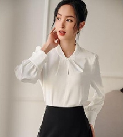 ÁO SƠ MI CỔ XOẮN THỜI TRANG NGOCTRANSHOP - NT3326