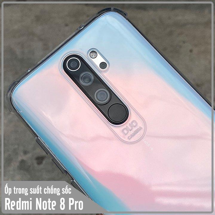 Ốp lưng cho Xiaomi Redmi Note 8 Pro trong suốt chống sốc 6D