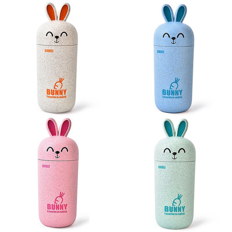 [HCM]Bình nước lúa mì thỏ Bunny siêu dễ thương 300ml