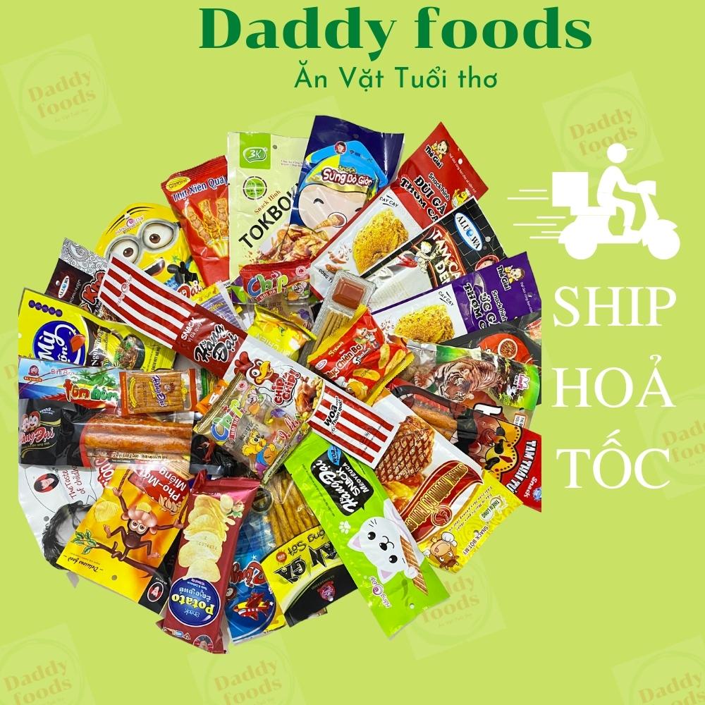 Combo 20 món ăn vặt tuổi thơ bim bim cay các loại mix lộn xộn