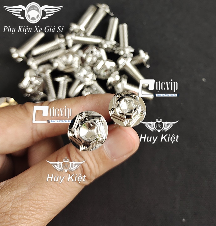 Ốc đĩa salaya inox 304 thái, sao xéo, sao nhọn 8li25 gắn mọi loại xe ms5591