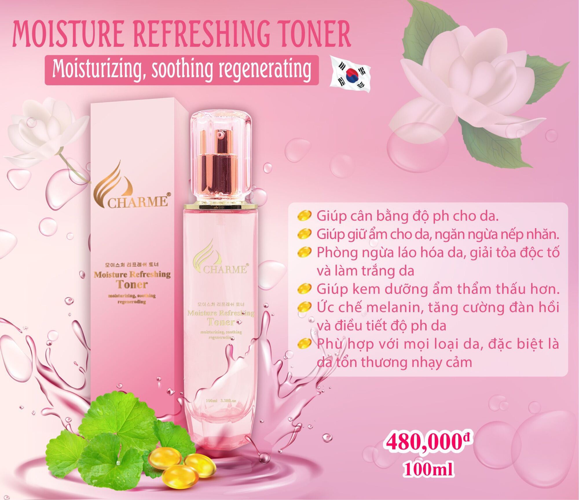 [HCM]TONER hàn quốc se khít lỗ chân lông mẫu mới