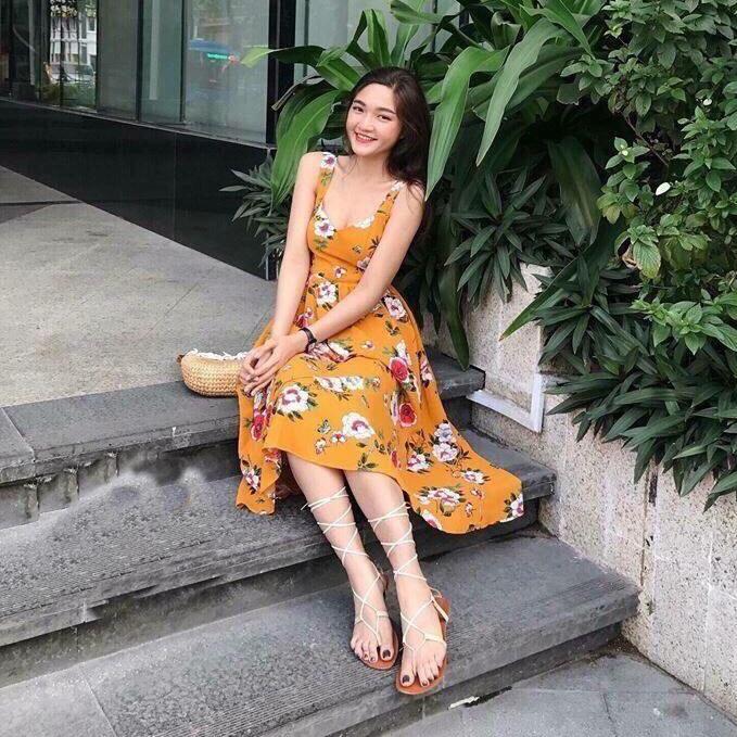 MAXI ĐAN HOA DÂY SIÊU ĐẸP 2019