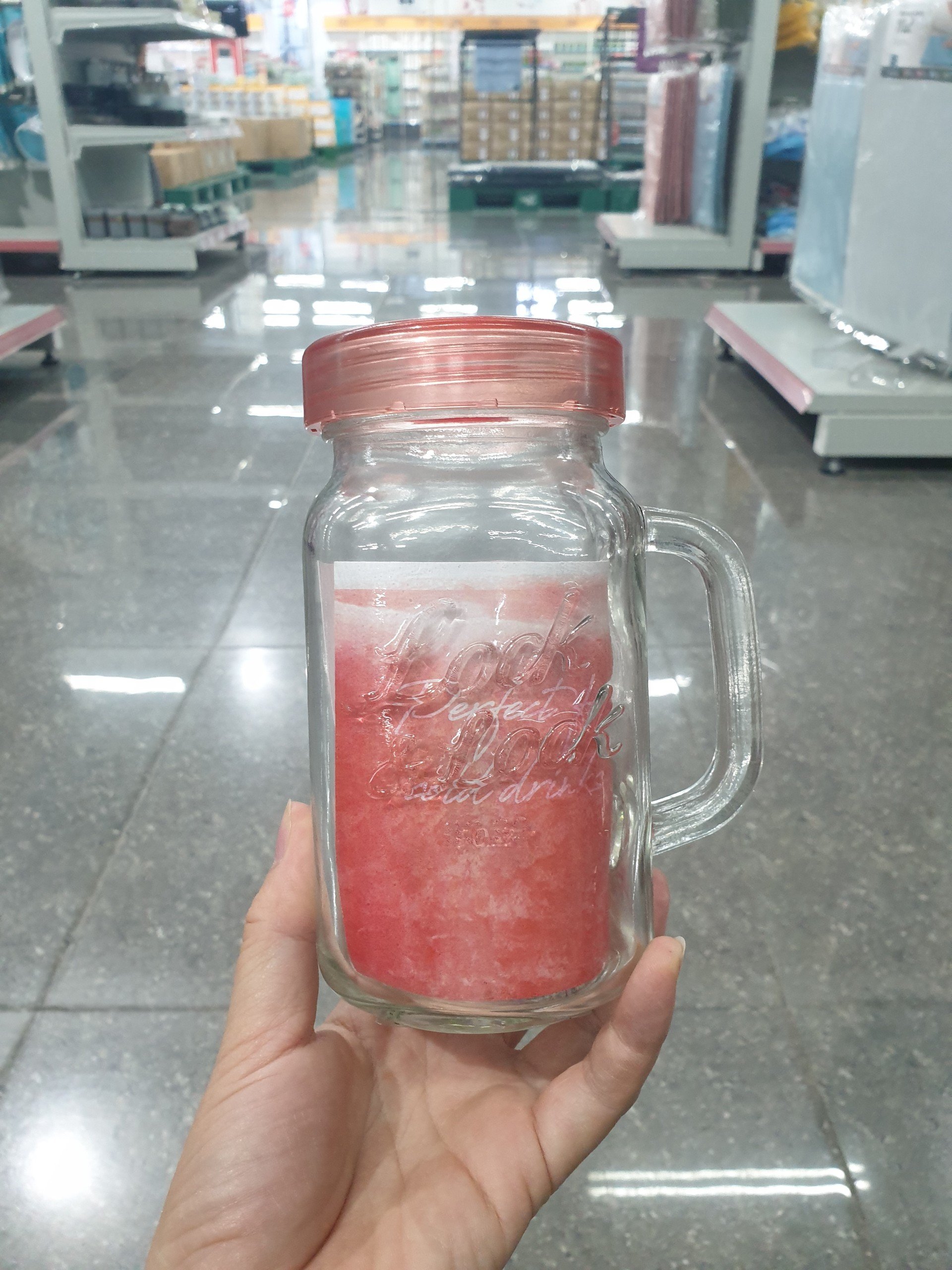 Bình Nước Thủy Tinh Detox Lock&Lock có Tay Cầm 630ml