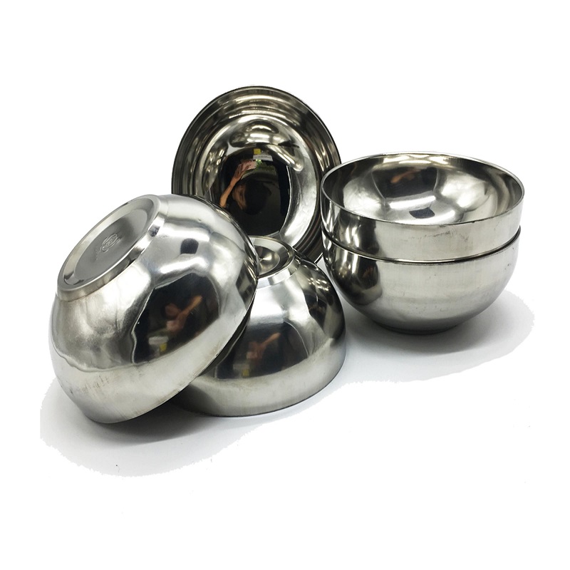 Combo 5 bát ăn cơm inox 2 lớp cách nhiệt cao cấp