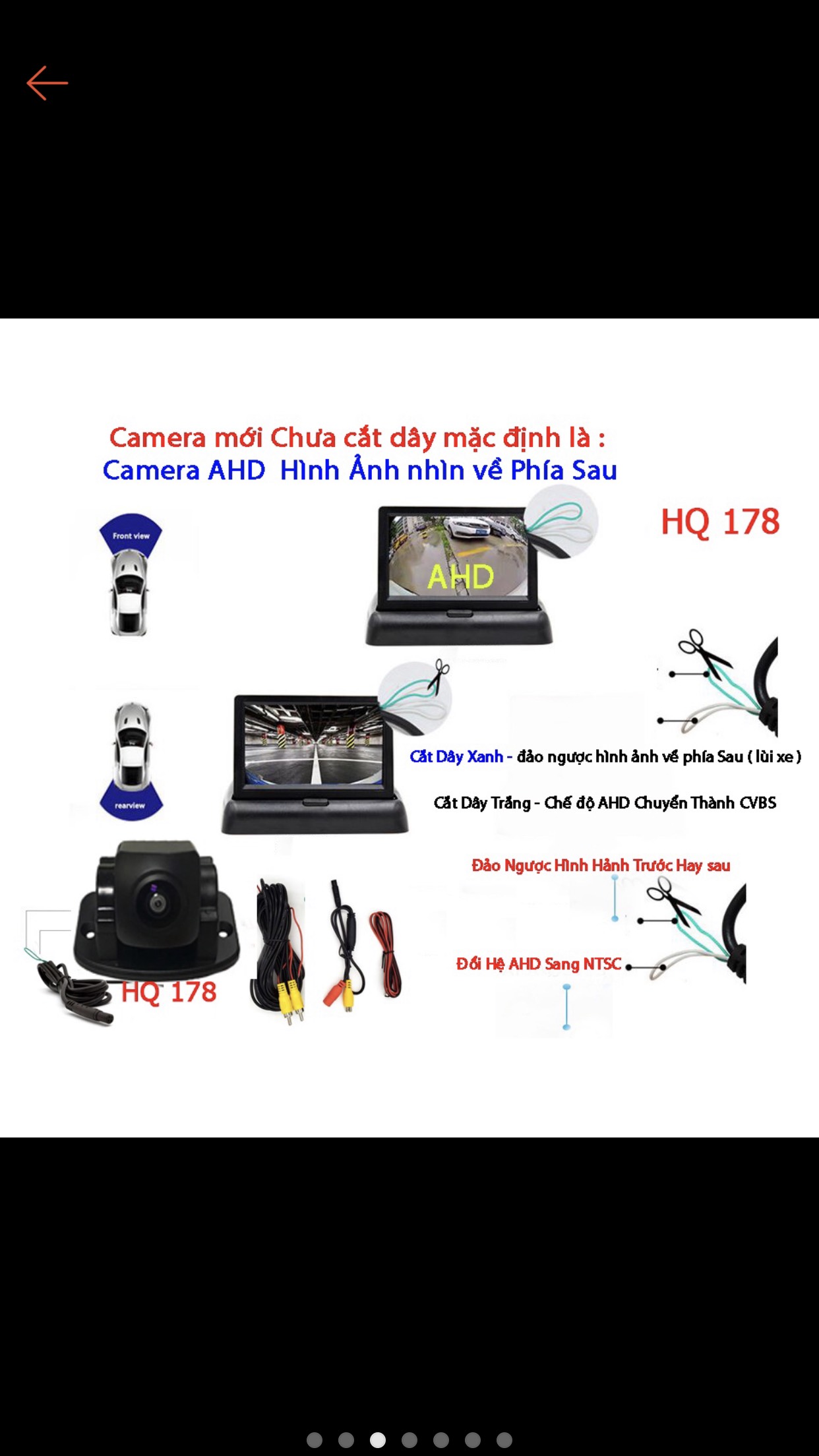 Camera Lùi Ô Tô HQ 178 Đa Năng