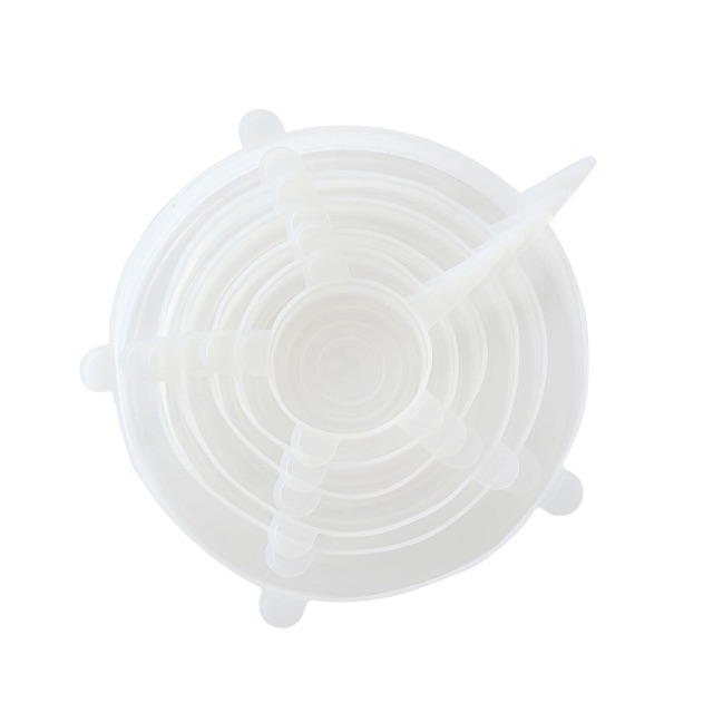 Sét 6 nắp đậy thức ăn bằng silicone