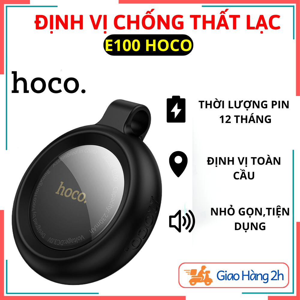 Định Vị GPS Thông Minh HOCO E100 Định Vị Xe Máy, Ô Tô, Thú Cưng, Trẻ Em, Tặng Kèm Vỏ Bảo Vệ, Dụng Cụ Tìm Đồ Vật