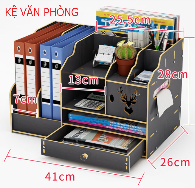 Kệ sách gỗ đa năng ĐỂ BÀN tiện ích - gỗ MDF