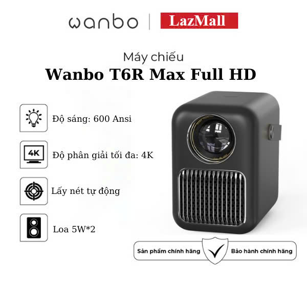 Máy chiếu Wanbo T6R Max Full HD - Tự Động Lấy Nét Trắng/ Đen