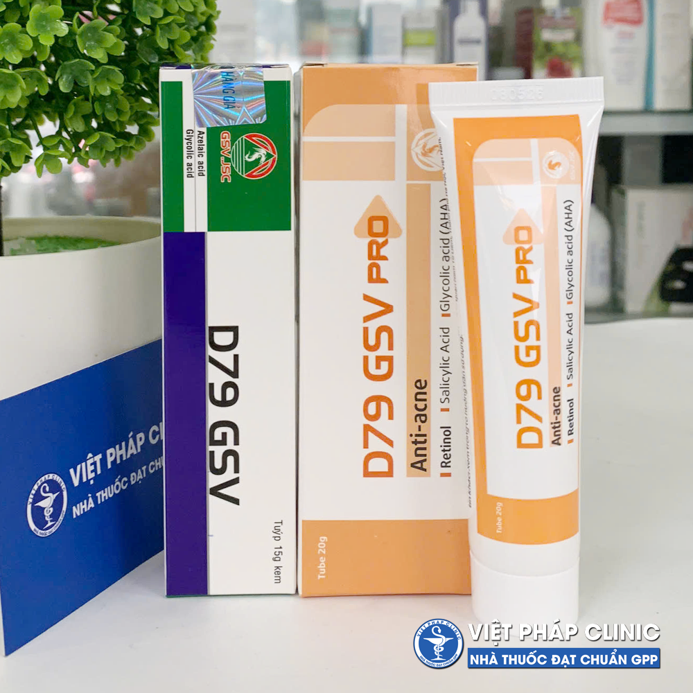 D79 GSV Cream/Pro/New Giảm Mụn Trứng Cá, Mụn Lưng, Dày Sừng Nang Lông 15g/20g