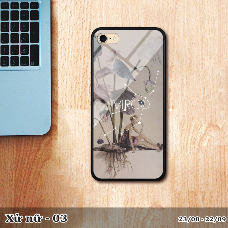 Ốp kính Iphone 7 - Iphone 8 in cung hoàng đạo