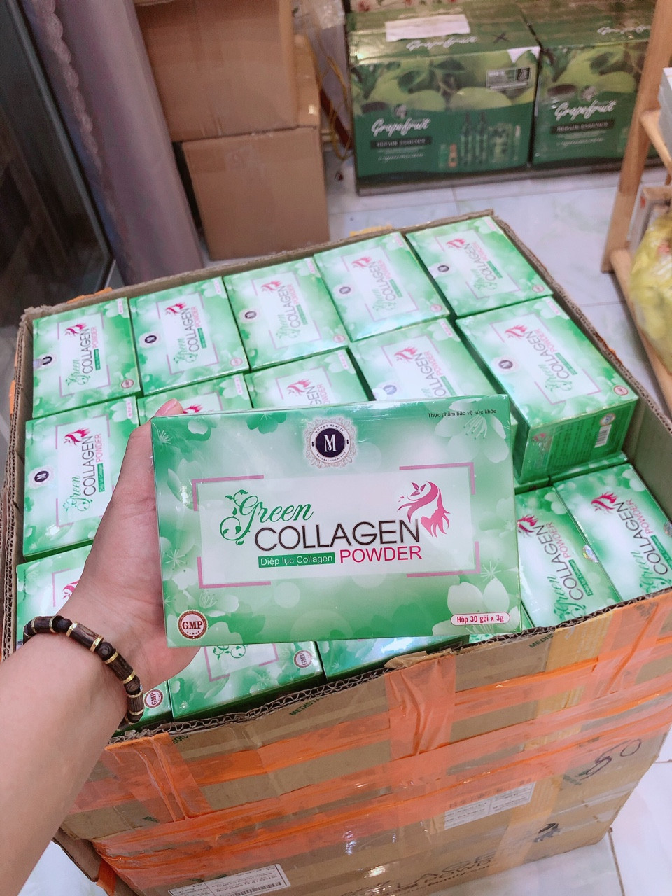 diệp lục collagen hộp 30 gói
