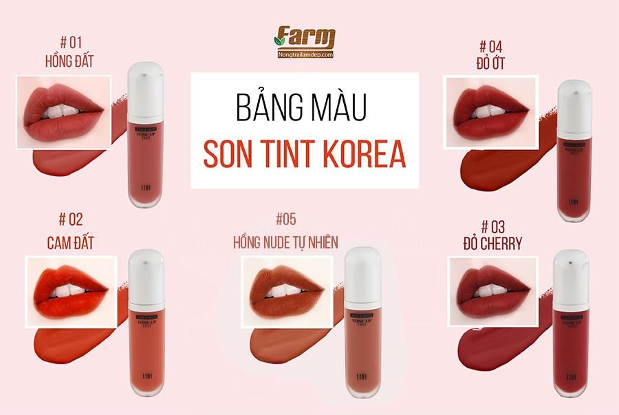 son kem lì LUA TONE UP TINT - HỒNG ĐẤT 01
