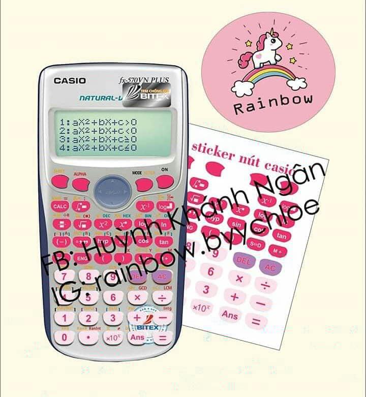 Sticker nút máy tính bỏ túi