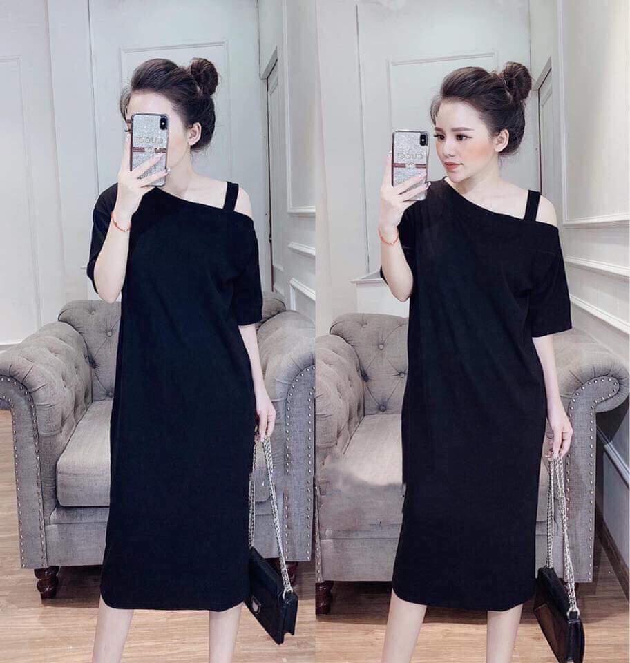 Thanh lý đầm bigsize lệch vai quai dây