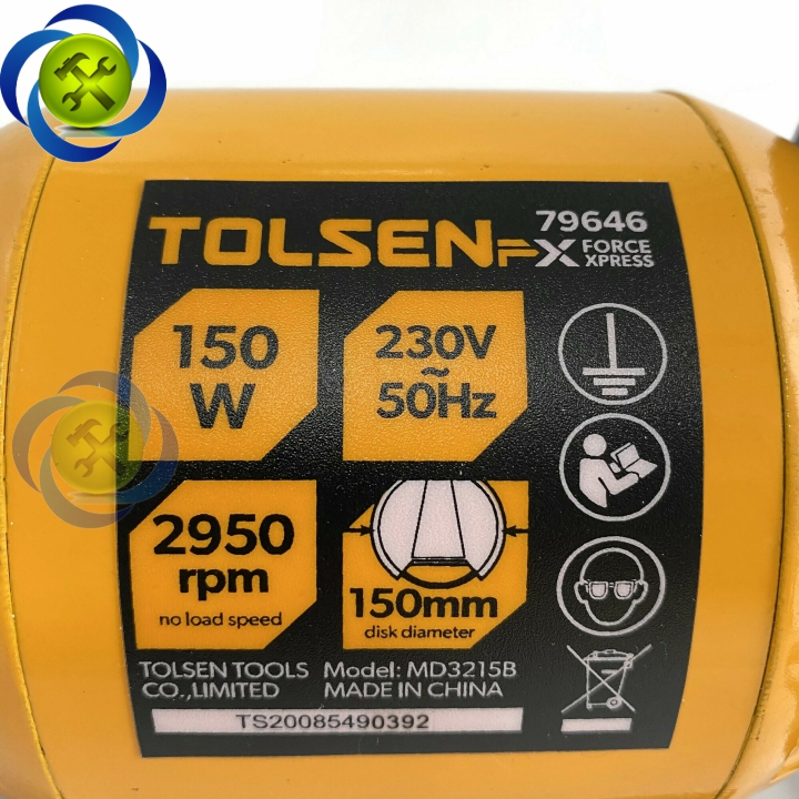 [HCM]Máy mài để bàn 2 đá 150W TOLSEN 79646