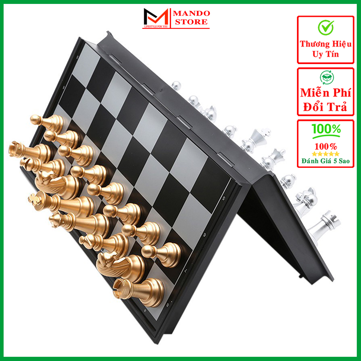 Bộ Cờ Vua Nam Châm Cỡ Siêu Đại 36x36x3 cm - Bàn Cờ Vua Nam Châm Theo Tiêu Chuẩn Quốc Tế Kiêm Hộp Đựng Cao Cấp Amalife