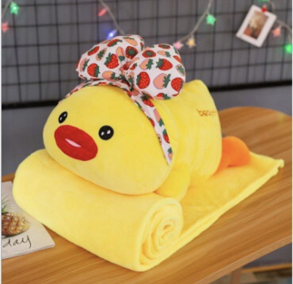 Bộ chăn gối văn phòng hình thú dài 2 trong 1
