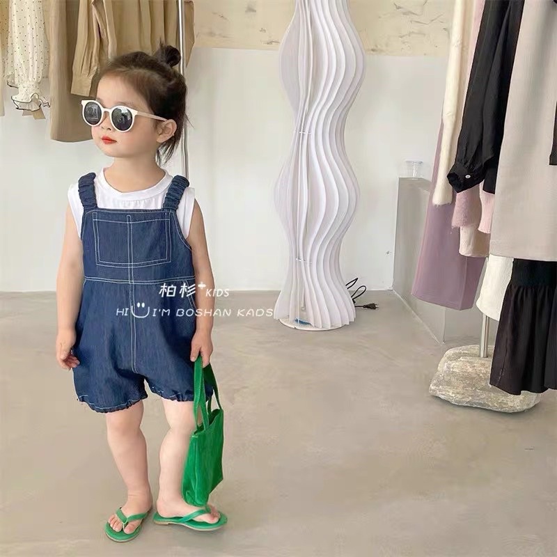 [SET BÉ GÁI] Set yếm bò áo balo cho bé gái