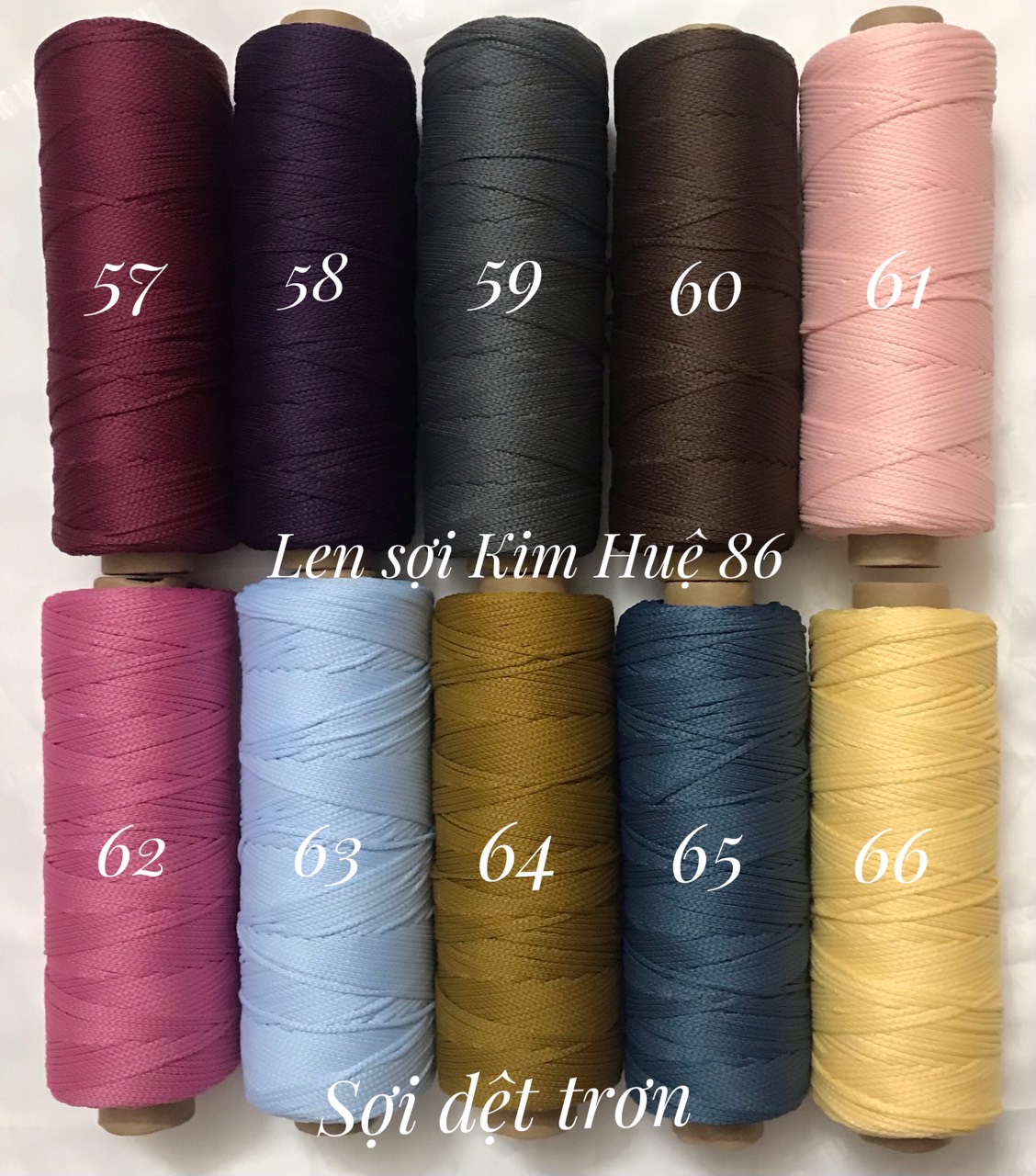 Sợi dệt trơn ( từ màu 01 đến màu 50)