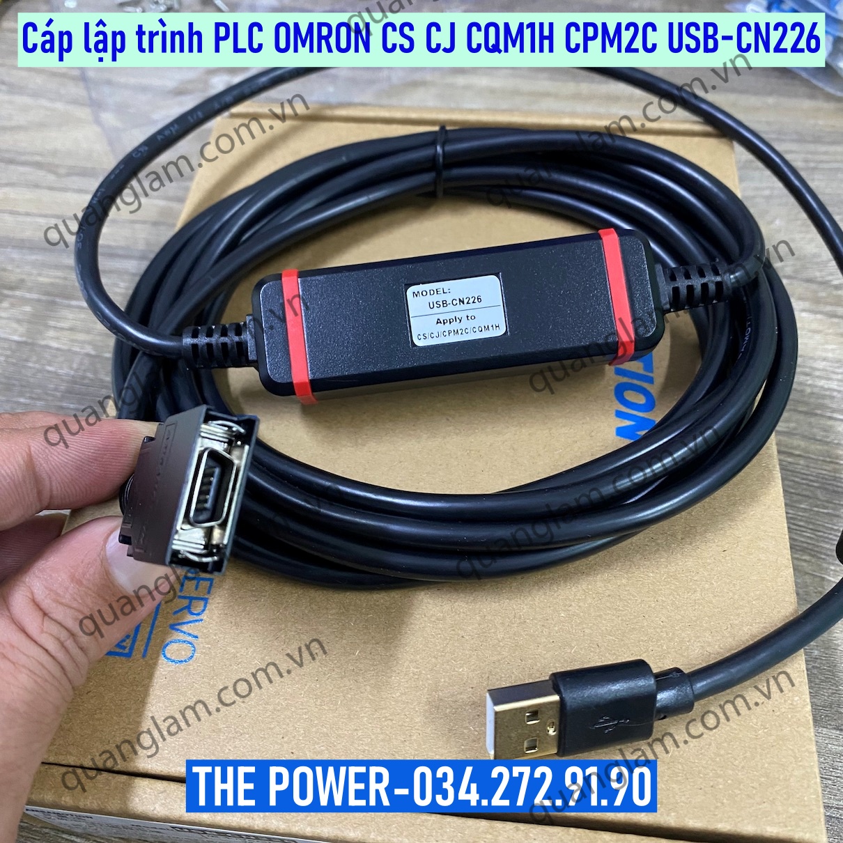 [HCM]Cáp lập trình PLC OMRON CS CJ CQM1H CPM2C USB-CN226