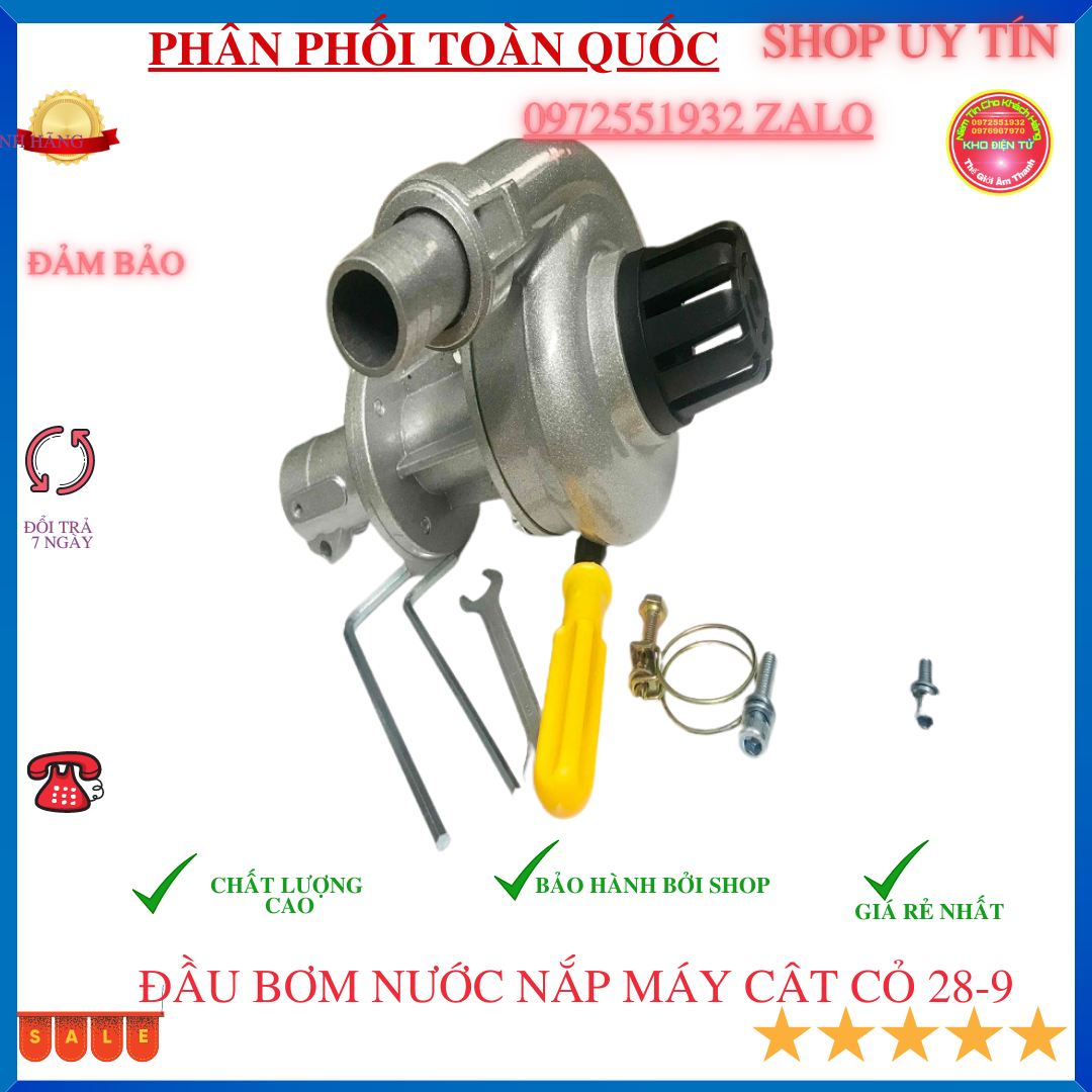 Đầu Bơm Nước Lắp Máy Cắt Cỏ Phi 28- 9 Khía