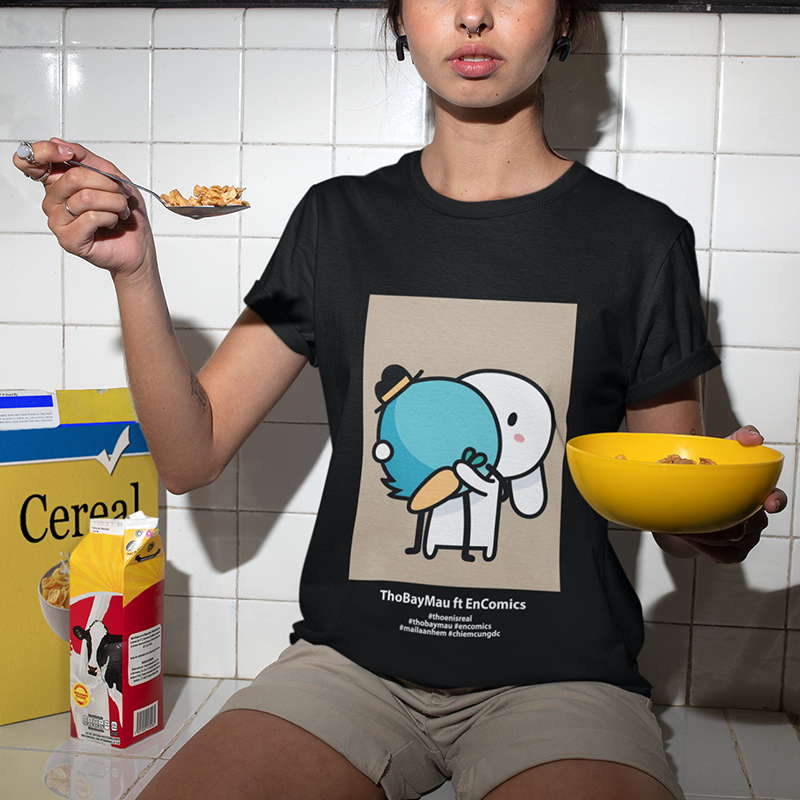 Áo thun  unisex Thỏ Én Bro - TALK!