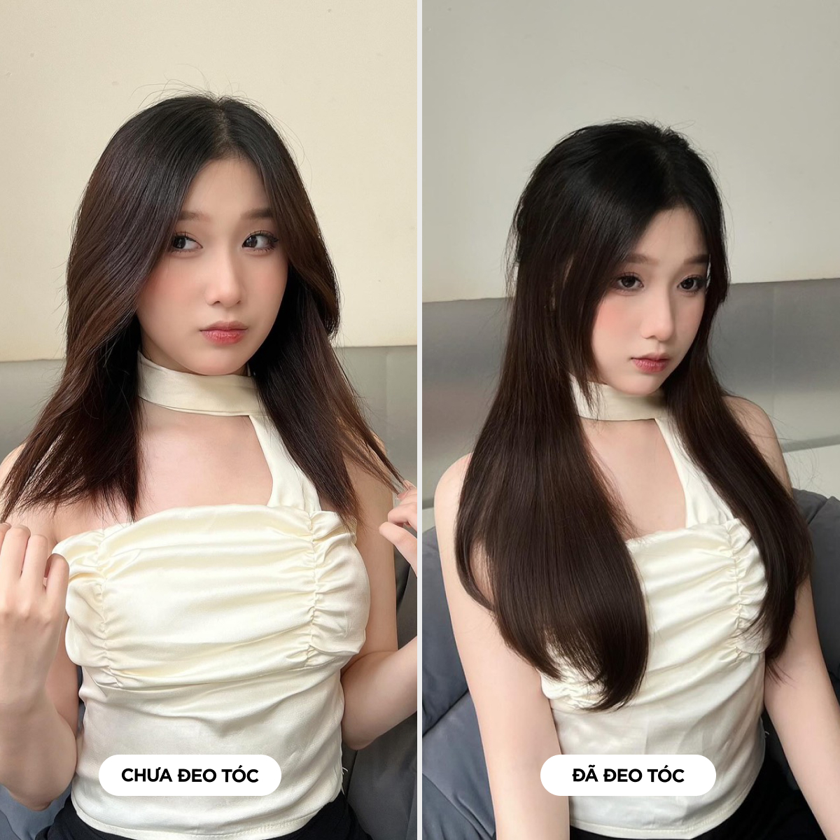 Tóc Kẹp 6 Phím CAPELLI Dáng Cúp 40-50cm