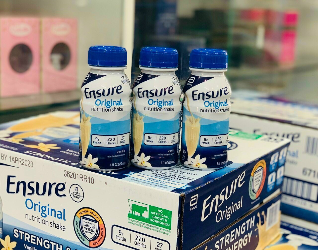 Sữa ensure nước mỹ thùng 30 chai x 237ml
