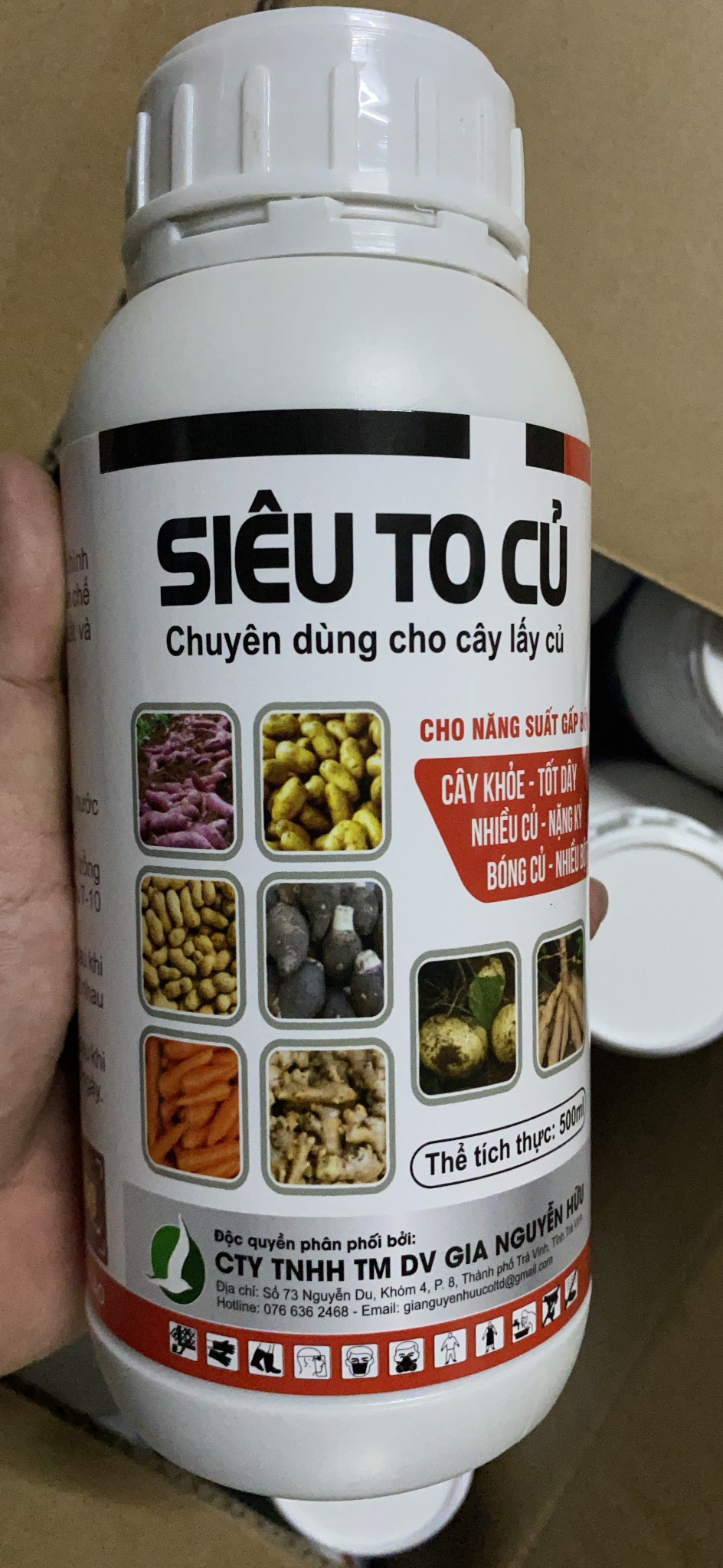 PHÂN BÓN SIÊU TO CỦ (chai 500ml) - CỦ TO, CHẮC THỊT, NẶNG KÝ