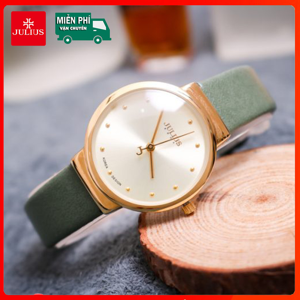 Đồng hồ nữ Julius Hàn Quốc JA-426 dây da cá tính