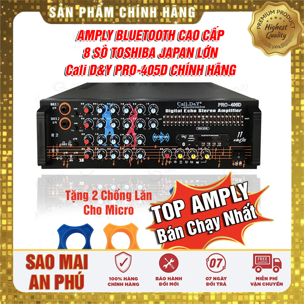 Test đèn nháy siêu đỉnh - Ampli karaoke Amply nghe nhạc gia đình BLUETOOTH Cali.D&Y PRO-405D DÙNG 8 SÒ JAPAN LOẠI LỚN