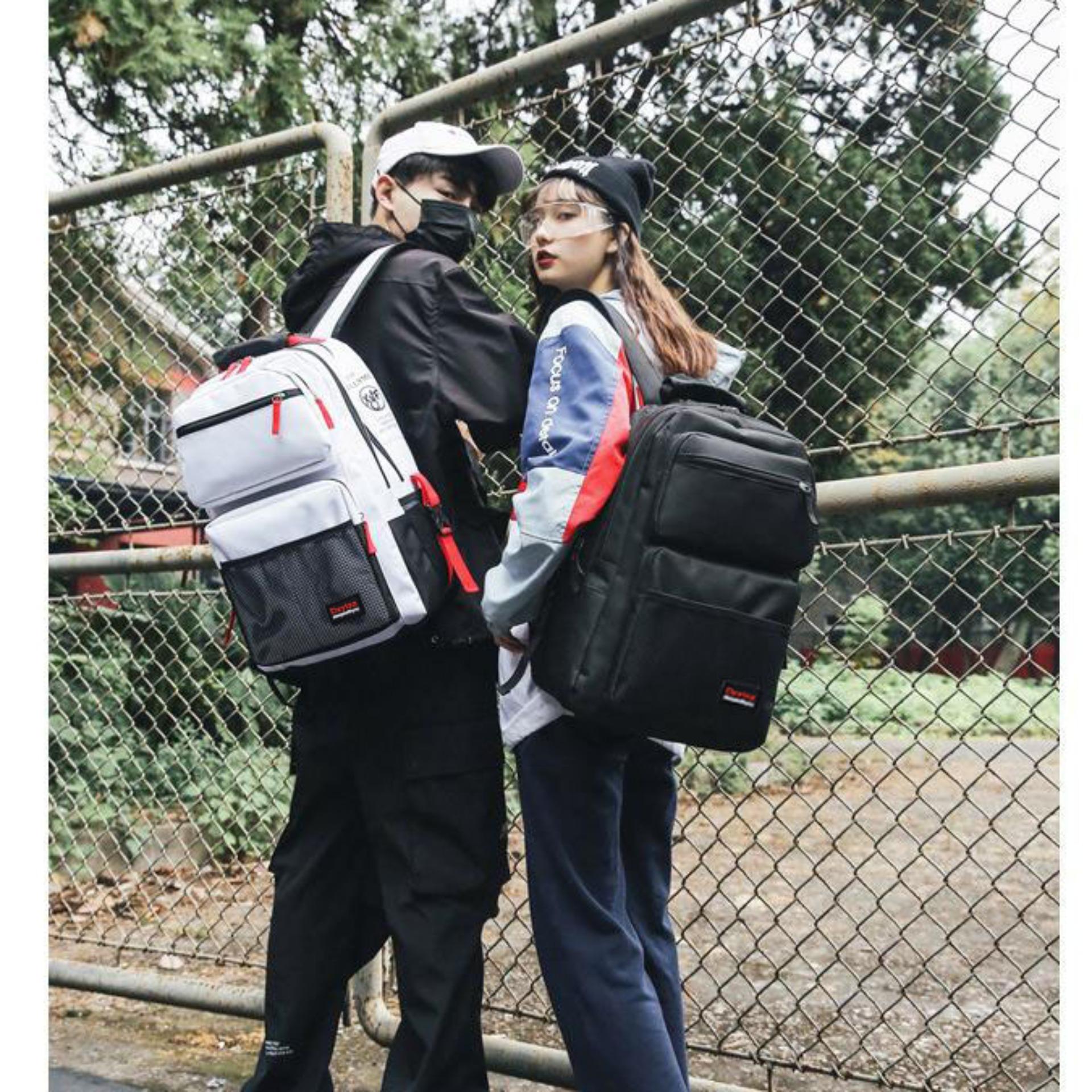 Balo nam nữ thời trang đi học hottrend 2019 có ngăn chứa laptop phong cách style HÀN QUỐC (Đen) B1