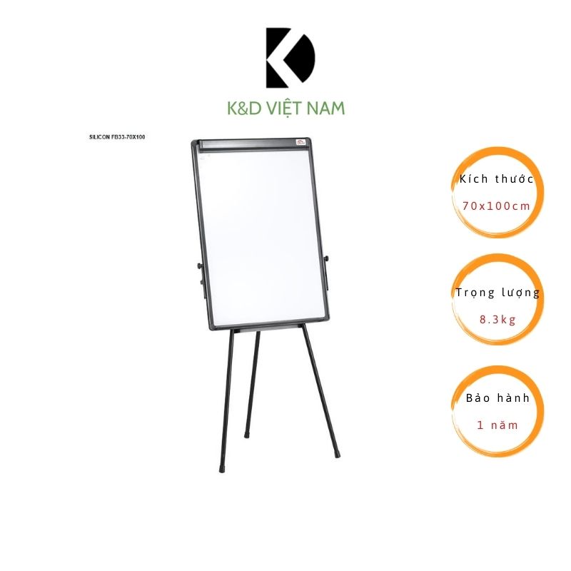 Bảng Flipchart Silicon 3 chân FB33(70x100)
